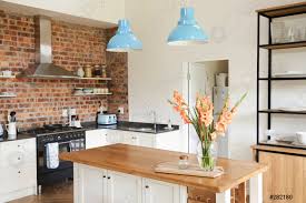 home interior with open plan kitchen