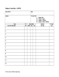 Census data inside of a single spreadsheet so that i can consolidate, index, and link the information. Employee Census Fill Out And Sign Printable Pdf Template Signnow