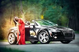 Hd wallpapers and background images Audi Tt And Model In Red Audi Cars Background Wallpapers On Desktop Nexus Image 2183182