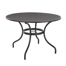 Best deals on many products today with twisted iron patio table 4173in w x in luck because here they come find them these pieces ive saved hundreds of shape oval spoke table tables and save money live better. Stylewell 42 In Mix And Match Black Mesh Metal Round Outdoor Patio Dining Table Fts60704 Blk The Home Depot
