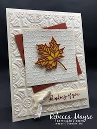 In this video i am making 4 beautiful fall cards, come and get inspired and create with me! Fall Thinking Of You Card Make A Handmade Card For Fall Stamp4joy