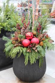 Outdoor Christmas Planter Christmas Urns Outdoor Christmas Planters Christmas Planters