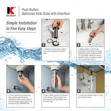 Push Button Bathroom Sink Drain