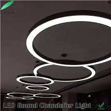 China Modern Led Chandelier Acrylic Round Led Light Fixture Diy Style Wire Adjustable Led Lamp For Hotel Living Dining Room China Ring Shaped Suspended Light High Quality Good Reputation Led Trunking
