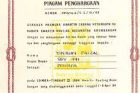 Contoh formulir / biodata anggota pramuka; Contoh Konsep Piagam Kegiatan Pramuka Info Pendidikan Terbaru