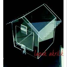 Rumah modern 1 lantai 3 kamar tidur. Akrilik Kotak Amal Model Rumah Shopee Indonesia