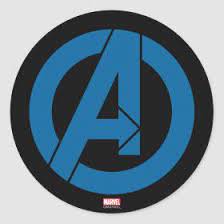 Avengers Logo Classic Round Sticker Zazzle Com Avengers Logo Avengers Symbols Avengers Assemble