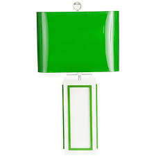 Couture Lagos White And Kelly Green Table Lamp 38h99 Lamps Plus In 2020 Green Table Lamp Green Lamp Green And White Bedroom