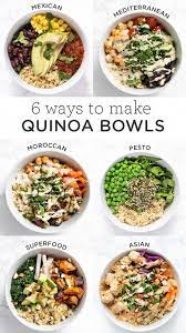 Healthy Quinoa Bowls 6 Delicious Ways Simply Quinoa Recipe Quinoa Bowls Healthy Health Dinner Recipes How To Cook Quinoa