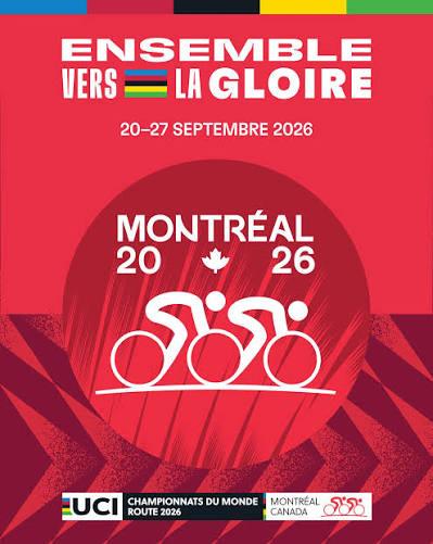 Nous vous pr&eacute;sentons l'affiche officielle de Montr&eacute;al 2026 ! ð¤© Ses couleurs habilleront la ville et nous accompagneront jusqu'aux Championnats du Monde Route UCI, du 20 au 27 septembre 2026. Un avant-go&ucirc;t