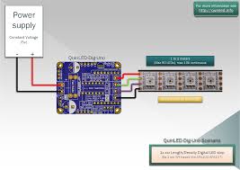 If you would like to control the led strip lighting from a permanently mounted wall switch then just follow the diagram above. Quinled Dig Uno Pinout Wiring Guide Quinled Info