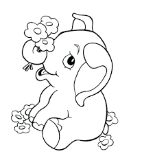 29 cool photos of elephant and piggie coloring page. Elephant With Flower Coloring Page Free Printable Coloring Pages For Kids