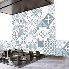 Lot de 2 poignées sur rosace art déco aluminium satiné. Carrelage Imitation Carreaux De Ciment Bleu Leroy Merlin