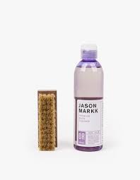 It is not recommended cleaning dyed suede as its color is likely to bleed with any contact with water. 4oz Essential Cleaning Kit Jason Markk Afura Store