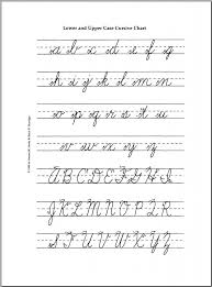 lowercase and uppercase cursive example alphabet az