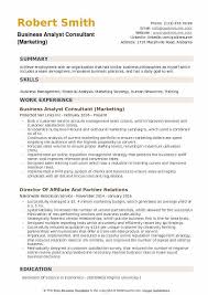 Business Analyst Consultant Resume Samples Qwikresume