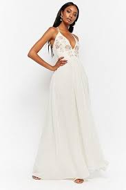 Sheer Floral Embroidered Plunging Chiffon Maxi Dress Dresses Chiffon Maxi Dress Maxi Dress