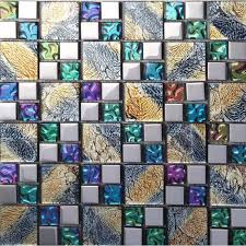 Browse our beautiful collection of glass and stone mix mosaic tile. Iridescent Glass Mosaic Tile Brick Plating Crystal Glass Wall Tile Backsplash Bravotti Com