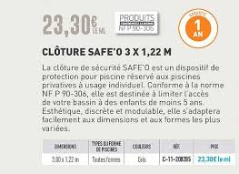 Ce Sont Toutes Les Cloture Safe O 3 X 1 22 M Cash Piscines Offres