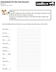 Ubungen Deutsch Klasse 2 Kostenlos Zum Download Lernwolf De