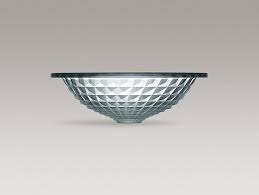 kallos spun glass under mount bathroom sink