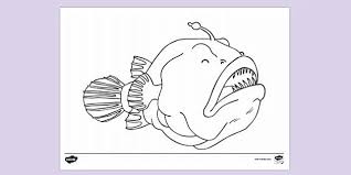 Deep sea angler fish colouring pages coloring page to color, print and download for free along with bunch of favorite angler fish coloring page for kids. Angler Fish Colouring Sheet