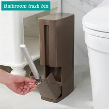 They are made of stainless steel and plastic for easy cleaning to help keep germs at bay. Buy 4 In 1 Bathroom Waste Bin With Toilet Brush Bathroom Trash Can Set Dustbin Garbage Bucket 6l At Affordable Prices Free Shipping Real Reviews With Photos Joom