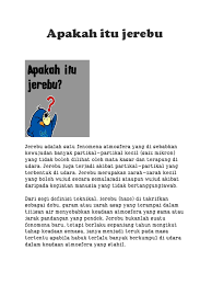 Kurangnya kesadaran masyarakat yangg tinggal di sepanjang. Apakah Itu Jerebu