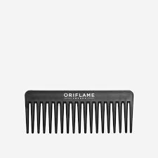 Available in black or amber, their wide tooth comb measures 133 x 5.5 x 35 mm, and arrives inside a tin travel case, and it's ideal for thicker hair types where more texture is needed for styling. Styler Wide Tooth Comb 30610 Hair Brushes Combs Hair Oriflame Cosmetics