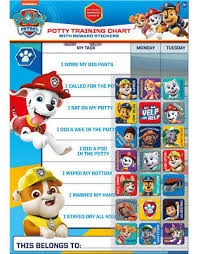 Here are five tips to help your little one know both what the chart is and get excited to use it as part of your. Paw Patrol Potty And Toilet Training Reward Chart With Stickers Routine Reusable Eur 5 24 Picclick Fr