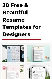 30 free most beautiful resume templates
