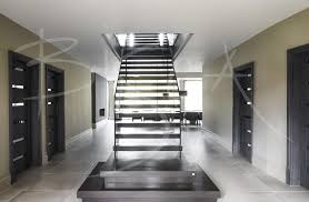 Contemporary stairway and railing design. Corian Stairs Unusual Contemporary Staircase Designs Bisca