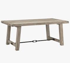 Display timeless charm within your dining room with the inspire q benchwright antique grey oak round dining table. Benchwright Dining Table Pottery Barn