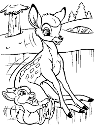 Leuke kleurplaat van bambi het hertje. Bambi Coloring Pages Fred S Corner