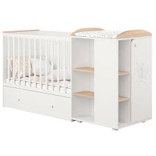 Welche kombinationen babybett mit wickelkommode gibt es? Polini Kombi Kinderbett French 800 Teddy Kommode Weiss Pastell Eiche Polinikids