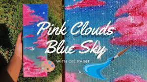 3 easy steps to painting fluffy colorful clouds with acrylic paint for beginners step by stepthis fun and easy 3 step method will amazed you at how easy it. Oil Painting On Canvas Time Lapse Pink Clouds Blue Sky Sunset Traditional Art Sabryaslays Youtube