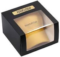 Custom Baseball Hat Packaging Boxes With Clear Display Window