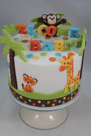 Jungle Baby Shower Baby Shower Cakes For Boys Safari Baby Shower Cake Jungle Baby Shower Theme