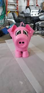 Little terra-cotta flower pot piggies!!! two pots for the body, one for the  head, four small ones for the legs. Pipe cleaners for the tail, could use  felt or foam sheets for