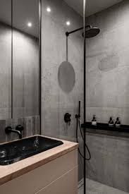 12% off wall mounted stainless steel bathroom shower soap glass holder dish rack 0 review cod. Olga Fradina Uses Dark Colours To Create Cosy Kyiv Apartment