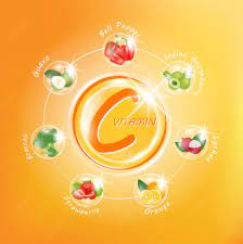 Premium Vector | Vitamin c medicine capsule orange substance fruits and vegetables that neutralize free radicals