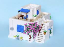 A Greek Villa Al La Bygglek Courtesy Of Ikea The Brothers Brick Greek Villas Lego Tree Lego Projects