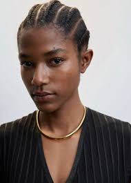 MANGO Knitted Dress With Contrasting Details