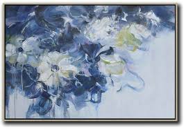 Creative big flower bedroom wall stickers creative peony series wall stickers living room sofa background wall decoration. Large Abstract Art Handmade Painting Horizontal Abstract Flower Painting Living Room Wall Art Original Art Acrylic