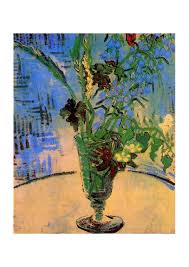 Vincent painted a total of five large canvases with sunflowers in a vase, with three shades of yellow 'and nothing else'. Vincent Van Gogh Flowers In A Vase 1890 Spiffing Prints
