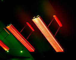 Controls color of fluorescent lighting. Free Photo Red Fluorescent Lamp Hanging From The Ceiling