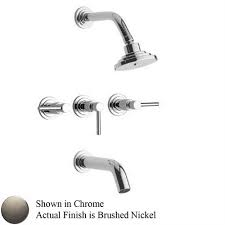 Barclay City Brushed Nickel 3 Handle Tub Shower Faucet With Single Function Showerhead Tub And Shower Faucets Tub Faucet Faucet