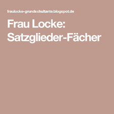 Frau Locke Satzglieder Facher Frau Locke Freunde Buch Kartei