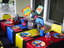 Super Table Superhero Birthday Party Superhero Party Avenger Birthday Party