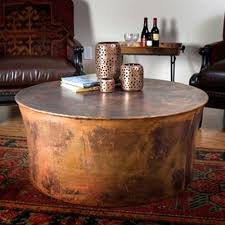 Jatex Copper 42 X 18 Round Drum Coffee Table Round Copper Coffee Table Drum Coffee Table Round Drum Coffee Table